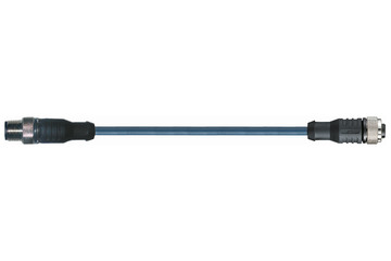 chainflex® 高柔性链接电缆，360°屏蔽，直M12 x 1，CF.INI CF10