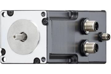 带接头、编码器和制动器的 drylin® E 直线滑动轴承步进电机，NEMA 23
