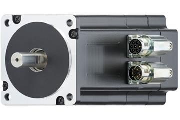 带接头、编码器和制动器的 drylin® E 直线滑动轴承步进电机，NEMA34