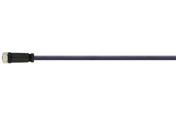 chainflex® 高柔性连接电缆，配电箱直M12，CF.INI CF9，插座/电缆端部切割。8极