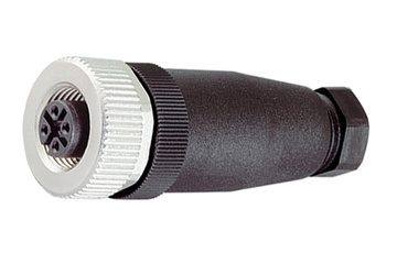 Binder M12-A电缆母头，6.0-8.0毫米，非屏蔽，螺钉端头，IP67，UL