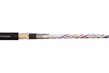 chainflex® PUR 高柔性总线电缆，适合悬挂的CFSPECIAL.182应用