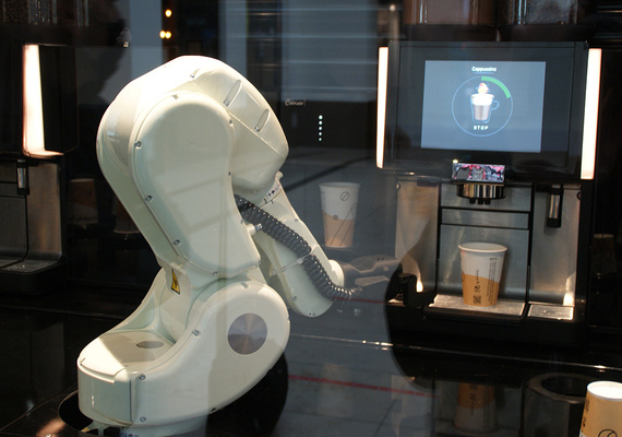 带PRT回转环轴承的咖啡制作机器人