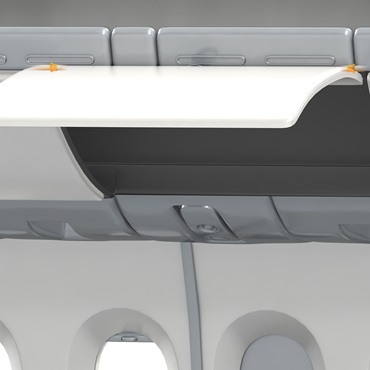 飞机内部：用于行李架门的iglidur 滑动轴承