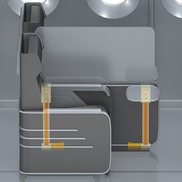 飞机内部：用于隔板的drylin 直线技术