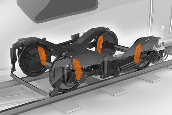 采用 iglidur 滑动轴承的列车制动器